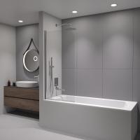 Шторка на ванну RGW SC-109 700, стекло прозрачное, профиль хром фото в интернет-магазине Русалия