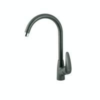 Смеситель для кухни Lemark LINARA с высоким поворотным изливом, цвет: антрацит (LM0405PAN) фото в интернет-магазине Русалия