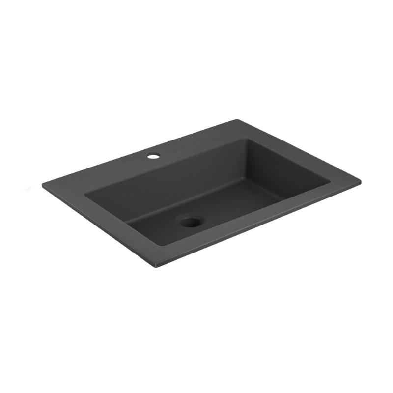 Раковина VCB-13600B из кварца, цвет черный Vincea