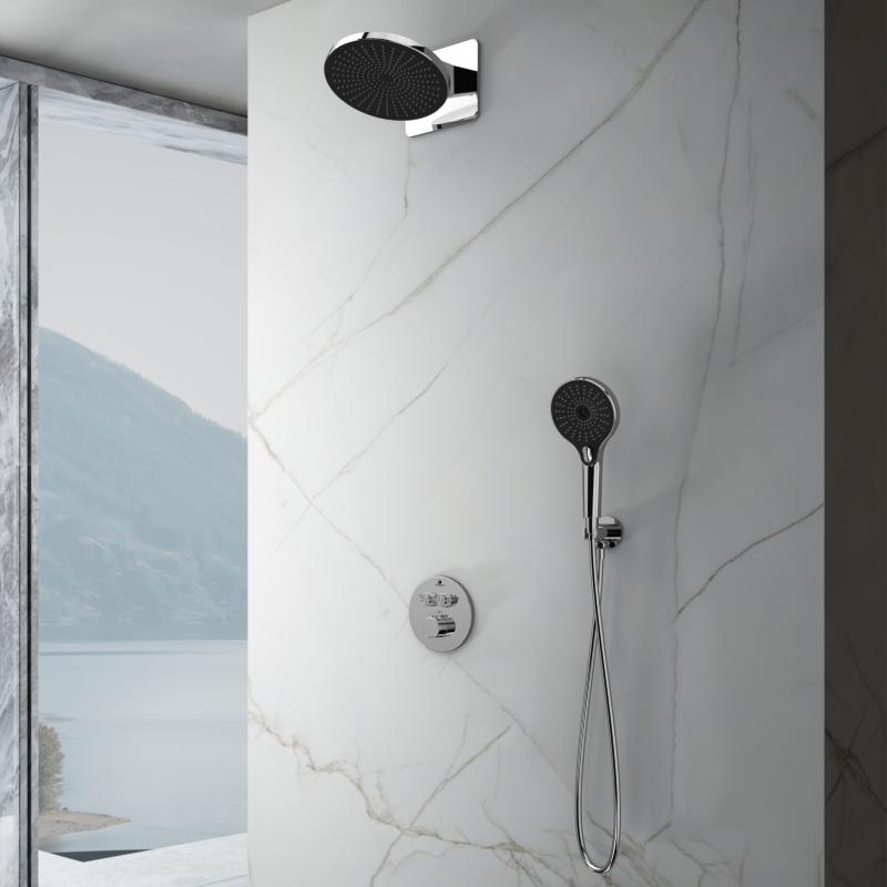 Душевой комплект Inspire VSFW-3I22MT5CH встраиваемый, термостат, двухрежимный, хром Vincea