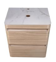 Тумба со столешницей Атлантика 60 Люкс подвесная, ясень перламутр Style Line фото в интернет-магазине Русалия