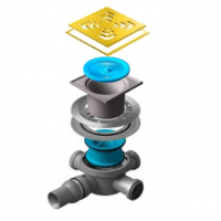 Точечный трап Pestan Confluo Standard 15х15 Square Gold (13000138) фото в интернет-магазине Русалия