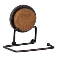 Держатель для туалетной бумаги FIXSEN MAGIC WOOD FX-46010B, черный/коричневый фото в интернет-магазине Русалия