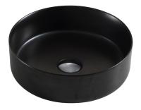 Раковина накладная круглая AZ3134MB черная МАТОВАЯ Azario фото в интернет-магазине Русалия