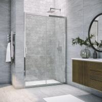 Душевая дверь ZP TUR NOVO h1900 180 08 01, 180 см, стекло прозрачное, профиль глянцевый хром Vegas-Glass фото в интернет-магазине Русалия