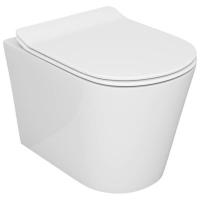 Унитаз подвесной безободковый Soldo SH0201 с сиденьем-микролифт SHRUDERS фото в интернет-магазине Русалия