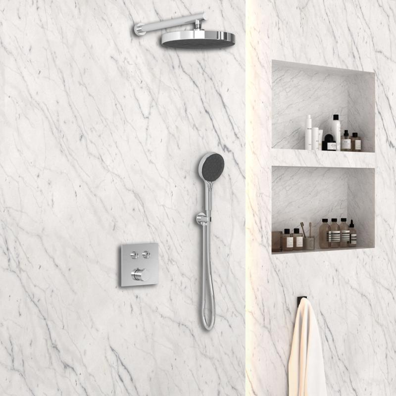 Душевой комплект VSFW-4I212CH встраиваемый, двухрежимный, хром Vincea