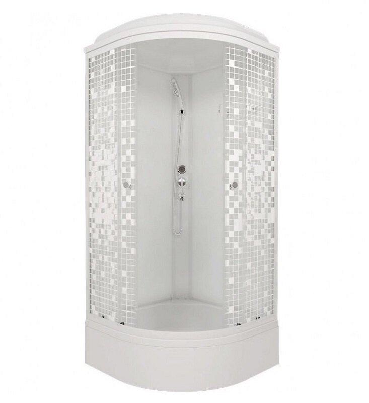 Душевая кабина Мозаика 100*100 В (7 мест+сифон D50мм) Щ0000061822 Тритон
