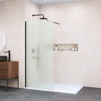 Душевая перегородка RGW WA-010B 1400, стекло матовое-сатинат, профиль черный фото в интернет-магазине Русалия