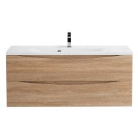 MARINO База под раковину подвесная с двумя выкатными ящиками, Rovere Bianco, 1200x450x500, MARINO-1200-2C-SO-WO-P Belbagno фото в интернет-магазине Русалия