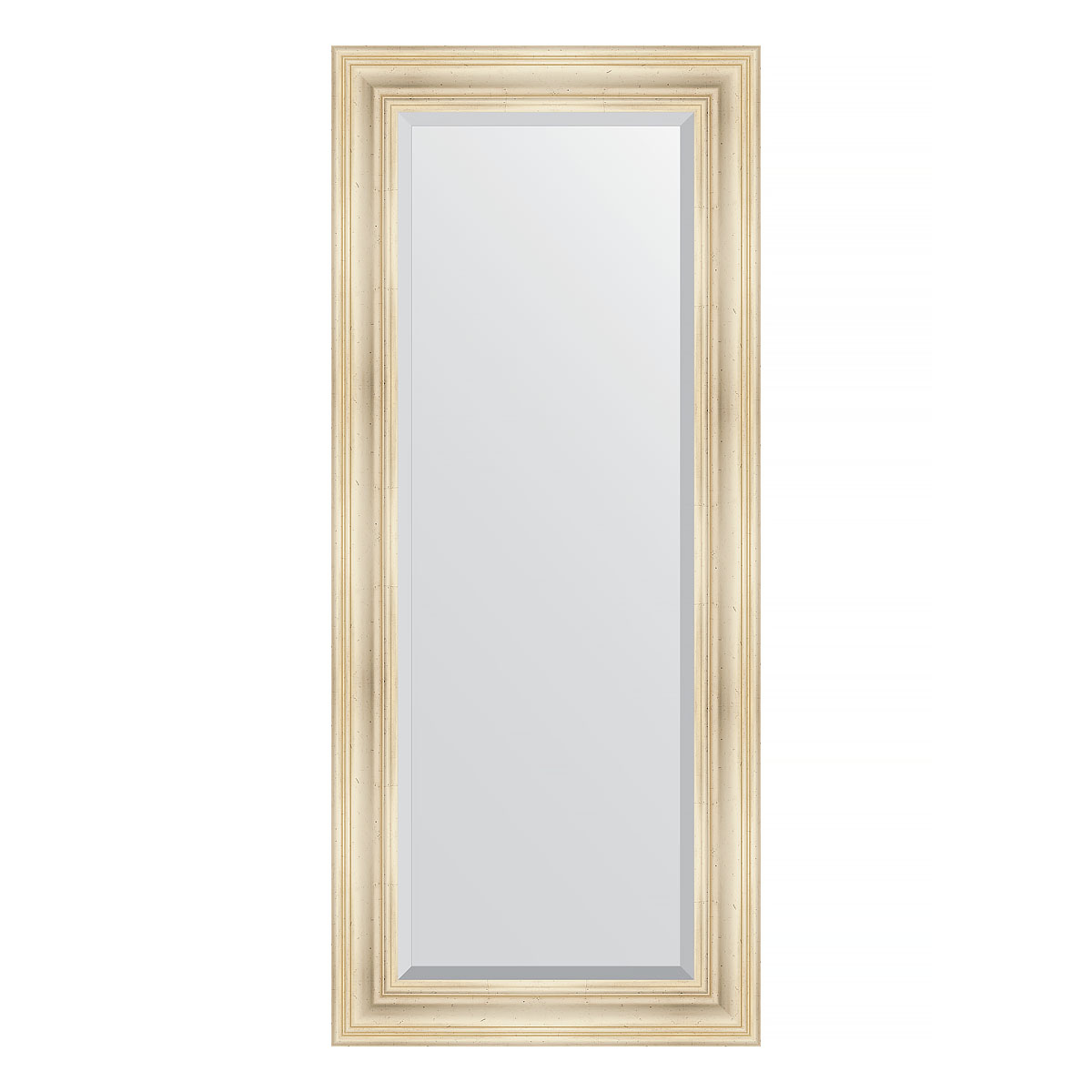 Зеркало настенное с фацетом EVOFORM в багетной раме травленое серебро, 64х149 см, BY 3549