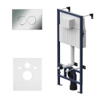 I012707.0151 ProC инсталляция для подвес унитаза с клавишей ProC L пластик, хром глянцевый фото в интернет-магазине Русалия