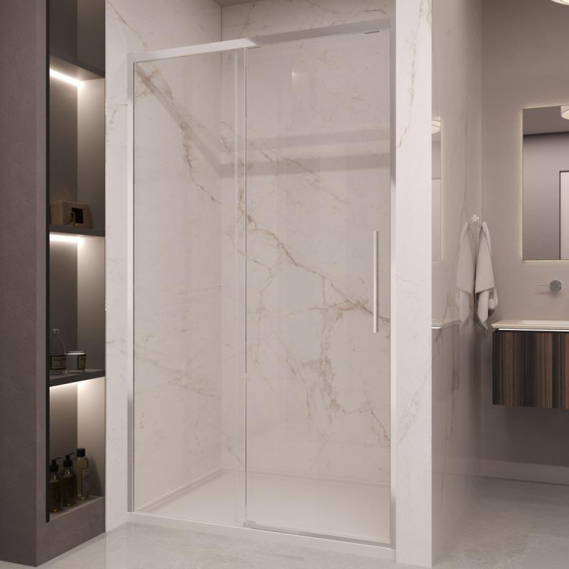 Душевая дверь Stella VDS-1ST160CL, 1600, хром, стекло прозрачное Vincea