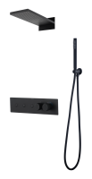 Встроенная душевая система FUSION с термостатом, трехпозиционная BLACK 131-B фото в интернет-магазине Русалия