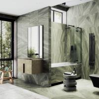 Шторка поворотная с добором 1400*690 6 мм Сатин MGV-663-6 Maybah Glass фото в интернет-магазине Русалия