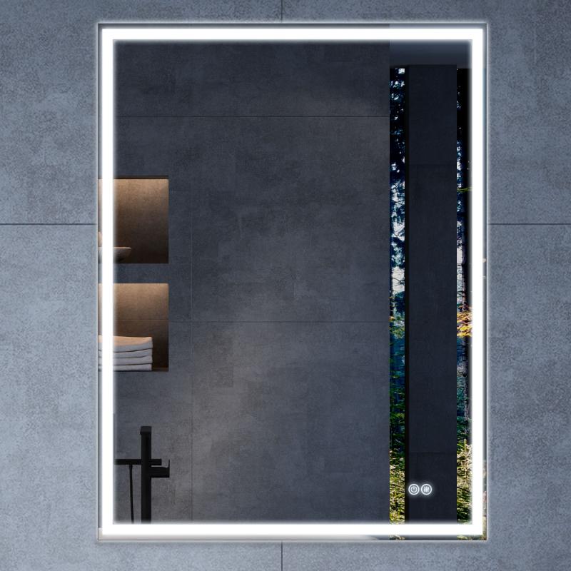 Зеркало LED VLM-3VN6007-2 600х700 c сенсорным выключателем и диммером, антизапотевание Vincea