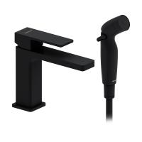 530300300 Gala смеситель для умывальника с гигиеническим душем, черный матовый Damixa фото в интернет-магазине Русалия