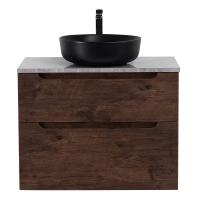 ETNA-H60 База под раковину подвесная с двумя выкатными ящиками, с доводчиками, Rovere Moro, 1000x455x600, ETNA-H60-1000-2C-SO-RW-P Belbagno фото в интернет-магазине Русалия