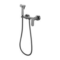 Гигиенический душ со смесителем Haiba оружейная сталь (HB5516-3) фото в интернет-магазине Русалия