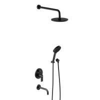 947510300 Apollo встраиваемая душевая система с ванно-душевым смесителем и изливом, чёрный Damixa фото в интернет-магазине Русалия