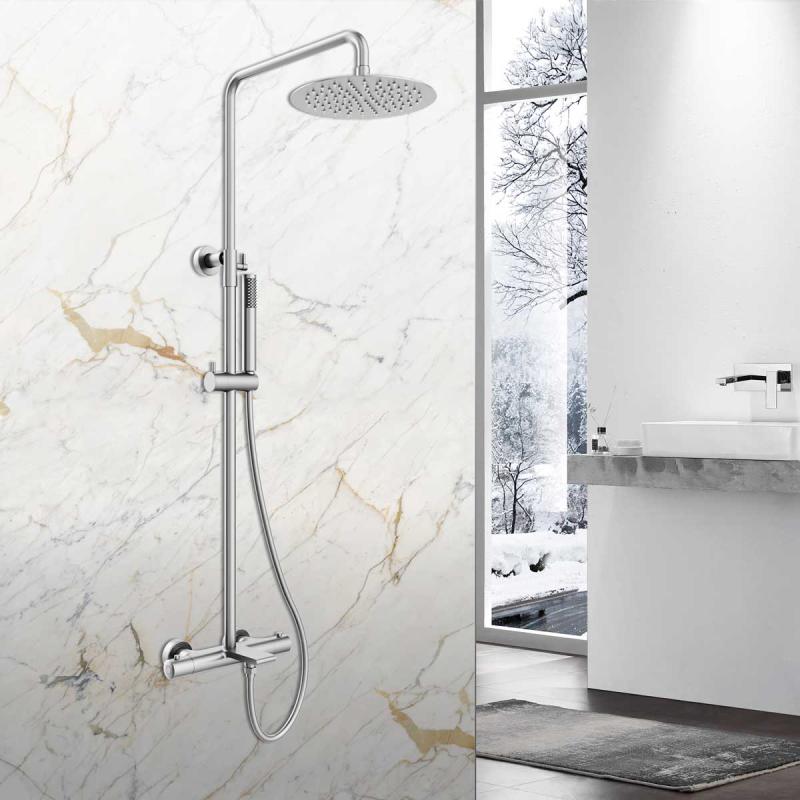 Душевая стойка Vogue VSFS-1V1TCH термостатическая, хром Vincea