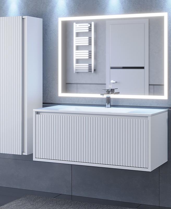 Тумба с раковиной Uperwood Next Premium подвесная, 100 см, белая, 1 ящик 3930205172