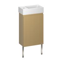 Тумба с раковиной WC Area 40 см матовый бежевый 221803004 Wellsee фото в интернет-магазине Русалия