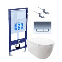 SET AQUATEK ПОЛАРИС (рама AQUATEK Standard INS-0000012+унитаз ПОЛАРИС AQ0700-00 с тонким сиденьем soft-close+ крепеж KKI-0000002 +панель KDI0000023) фото в интернет-магазине Русалия