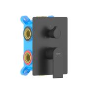 Смеситель для ванны 3 режима (внешняя и скрытая часть) AQUATEK, матовый черный AQ1447MB ЛИРА фото в интернет-магазине Русалия