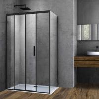 Душевой уголок Soft VSR-3SO9014CLB, 1400*900, черный, стекло прозрачное Vincea фото в интернет-магазине Русалия