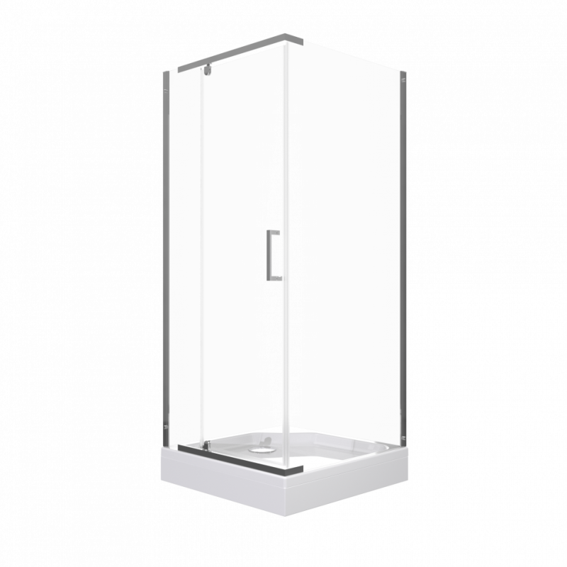 Душевой уголок «Терра-Хром», 90х90, квад. низ. подд. (3 места+сифонD90мм) Тритон Щ0000053611