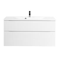 MARINO-H60 База под раковину подвесная с двумя выкатными ящиками, Bianco Lucido, 1200x450x600, MARINO-H60-1200-2C-SO-BL-P Belbagno фото в интернет-магазине Русалия