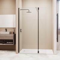 Душевая перегородка RGW WA-051B (WA-010B + Z-071B) 1100, стекло прозрачное, профиль черный фото в интернет-магазине Русалия