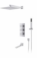 Душевая система для ванны и душа DK встраиваемая термостатический с изливом матовый белый Bayern.Liszt DA2515608A04 фото в интернет-магазине Русалия