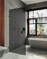 Душевая перегородка коннектор стена-стекло 1950*790 8 мм Графит матовый MGD-271-2 MaybahGlass фото в интернет-магазине Русалия