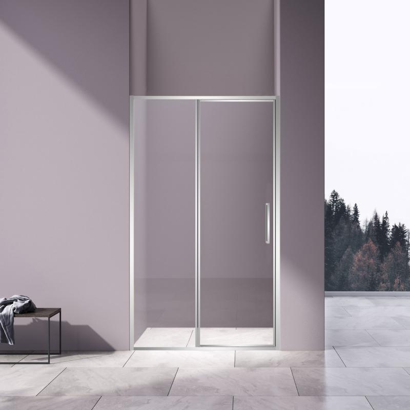 Душевая дверь Slim 8mm VDP-4SL120CL, хром, стекло прозрачное Vincea