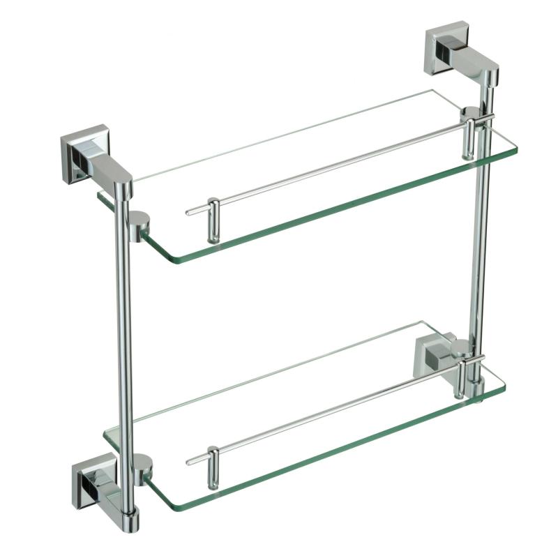 Полка стеклянная Savol S-09522, хром