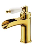 Смеситель для раковины Vogue золото 211 фото в интернет-магазине Русалия