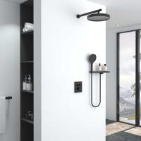 Душевой комплект Inspire VSFW-3I21MT2RMB встраиваемый, термостатический, двухрежимный, черный Vincea фото в интернет-магазине Русалия