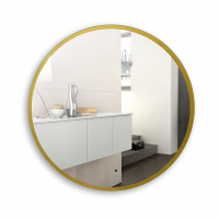 Зеркало Azario Monaco-GOLD d770 бесконтактный сенсор, золотая рамка (LED-00002766) фото в интернет-магазине Русалия
