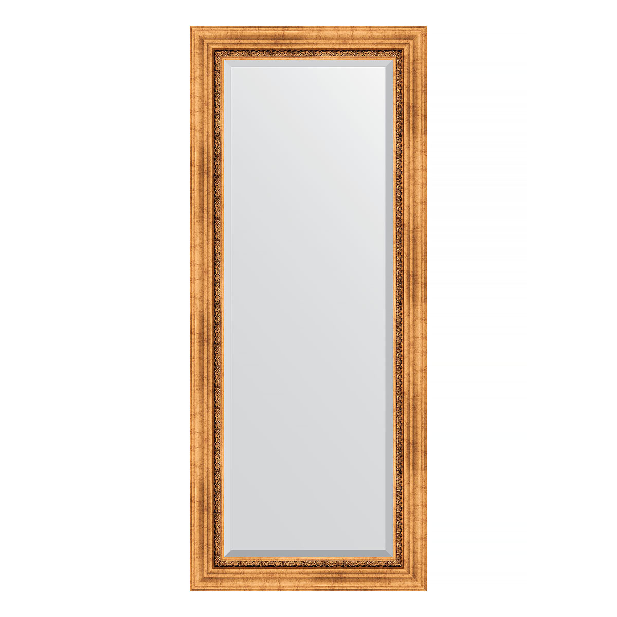 Зеркало настенное с фацетом EVOFORM в багетной раме римское золото, 61х146 см, BY 3542