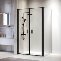 Душевой уголок RGW PA-144B (PA-104B+Z-050-2B+O-104B) 1200x1000, профиль черный, стекло прозрачное фото в интернет-магазине Русалия