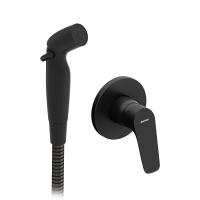 777510300 Jupiter, смеситель монтируемый в стену с гиг. душем, черный Damixa фото в интернет-магазине Русалия