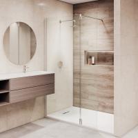 Душевая перегородка RGW WA-050 (WA-002 + Z-070) 700, стекло прозрачное, профиль хром фото в интернет-магазине Русалия