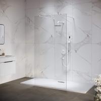 Душевая перегородка RGW WA-016W 1000, стекло прозрачное, профиль белый фото в интернет-магазине Русалия
