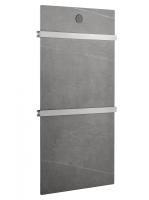 Полотенцесушитель электрический с каменной плитой Серый мрамор WONZON & WOGHAND STUTTGART, Брашированный никель (WW-A502-BR) фото в интернет-магазине Русалия