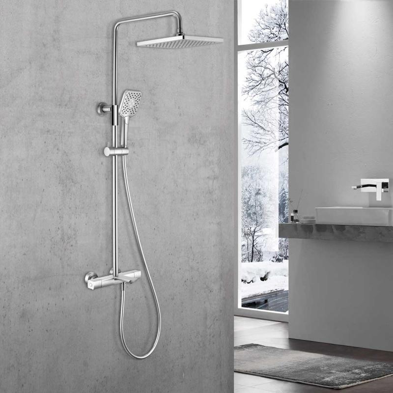 Душевая стойка Next VSFS-1N1TCH термостатическая, хром Vincea