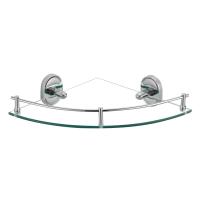 Полка угловая стеклянная Savol S-007073, хром фото в интернет-магазине Русалия