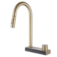 Смеситель ABBER Wasser Kreis AF8114G для кухни с выдвижной лейкой, золото матовое фото в интернет-магазине Русалия