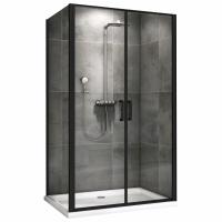 Душевой уголок ABBER Sonnenstrand AG04100BC-S75B 75х100 прямоугольный, профиль черный, прозрачное стекло фото в интернет-магазине Русалия
